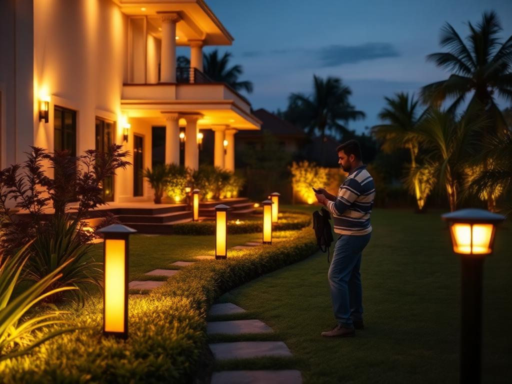 Outdoor Lighting service in a Bengaluru home