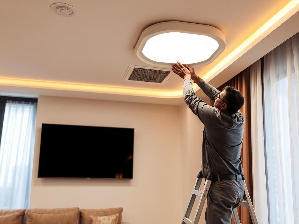 False Ceiling Repairs service in a Bengaluru home