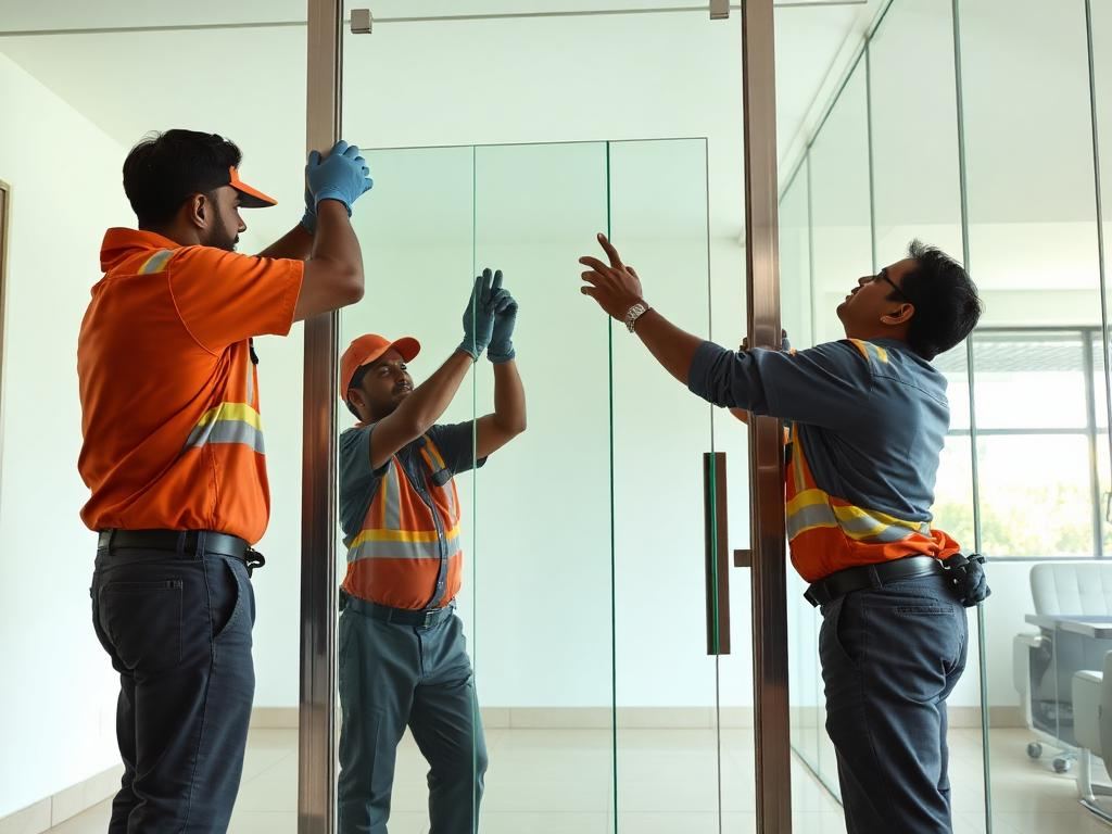Glass Partition Works service in a Bengaluru home