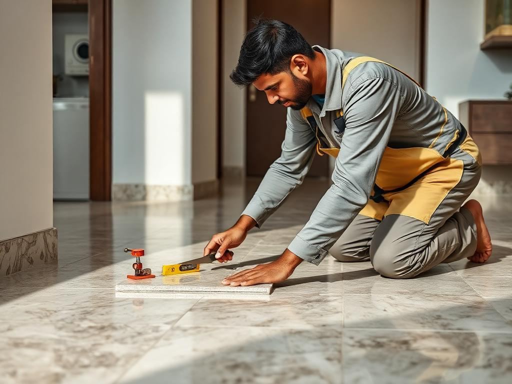Granite & Tiles Fixing service in a Bengaluru home