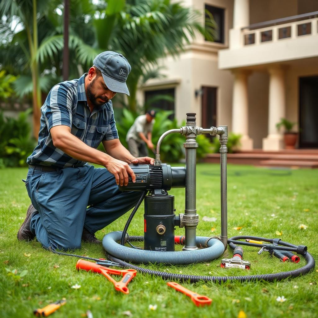 Borewell Motor Repair service in a Bengaluru home