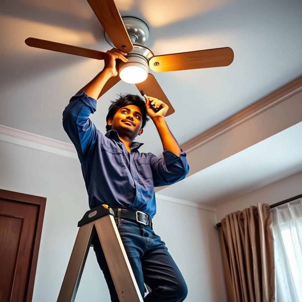 Ceiling Fan Repair service in a Bengaluru home