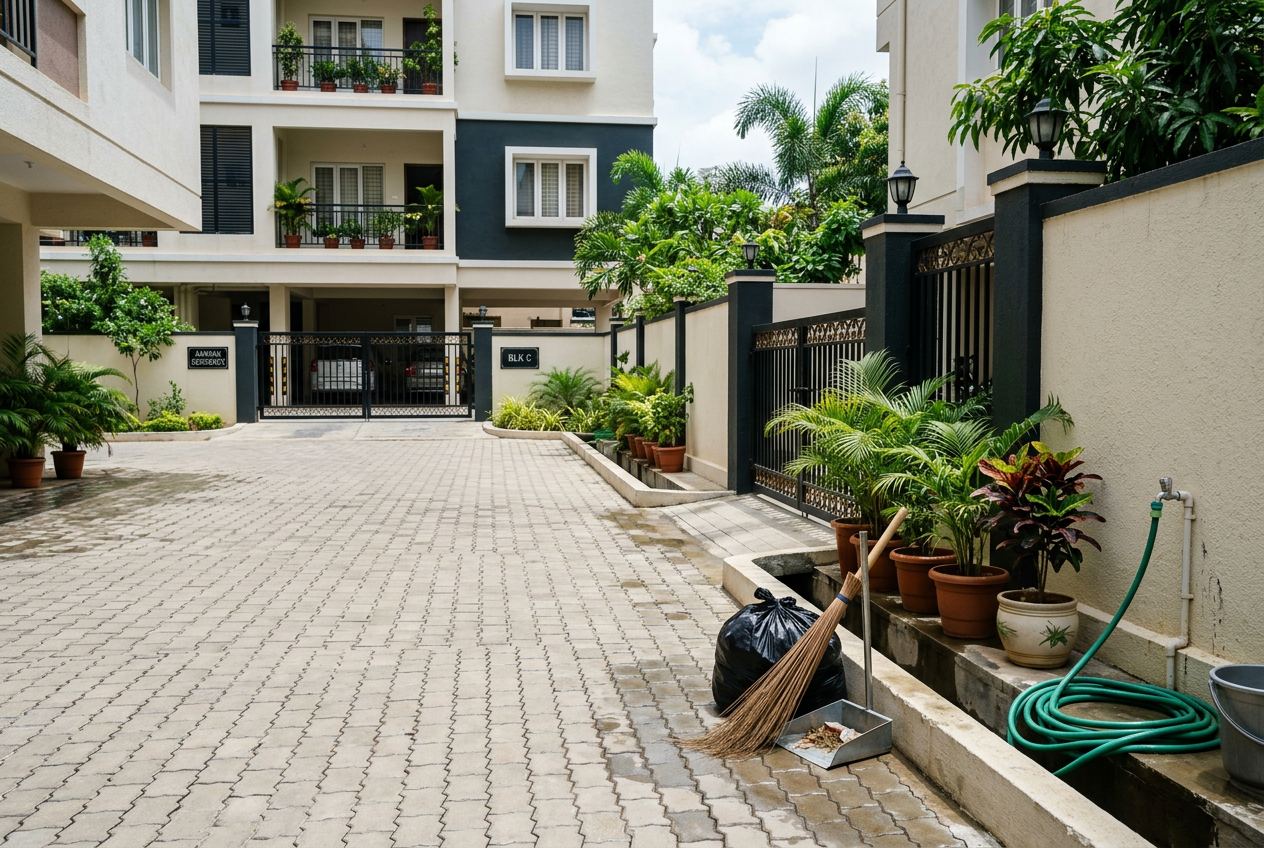 Compound Cleaning service in a Bengaluru home