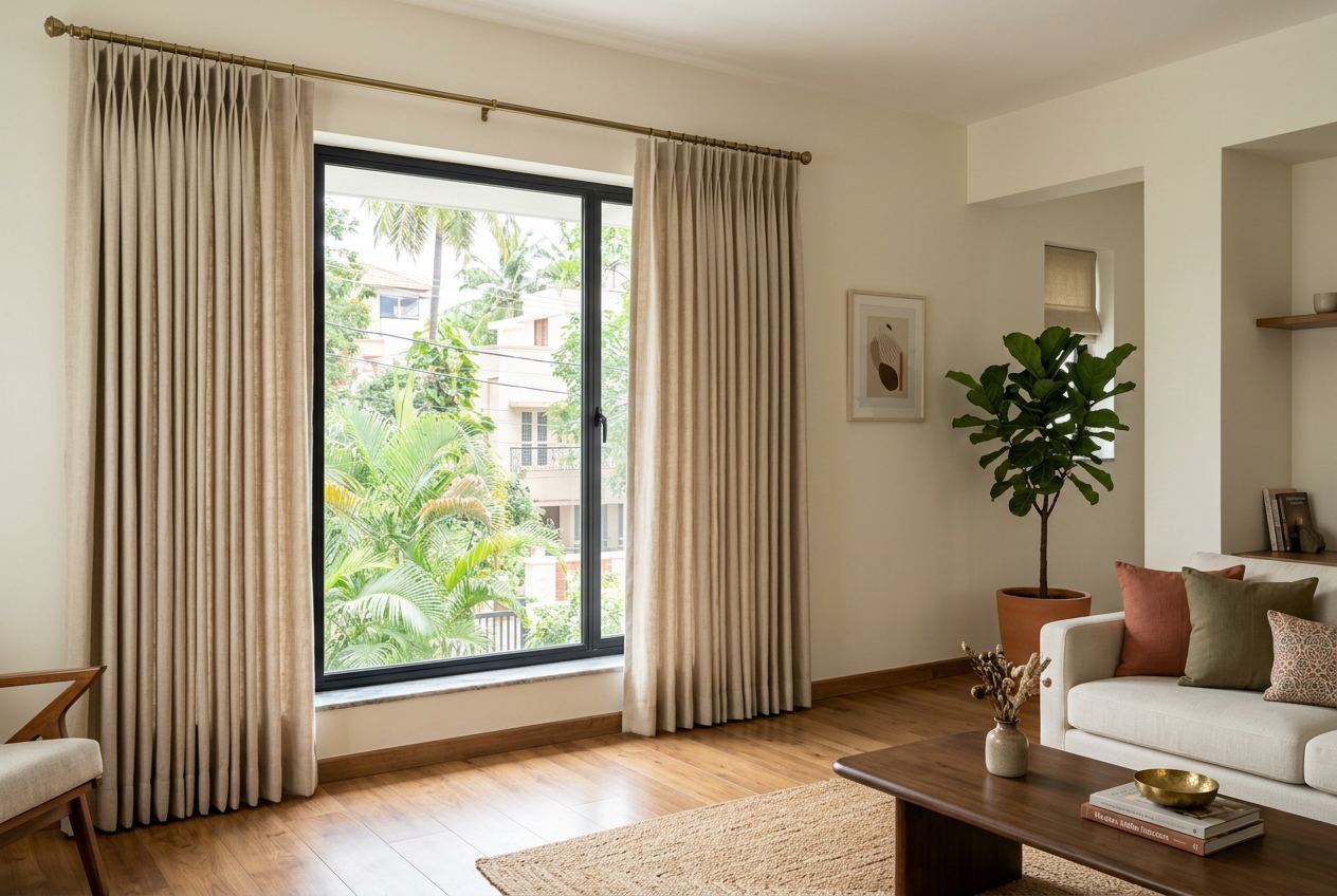 Curtain Installation service in a Bengaluru home