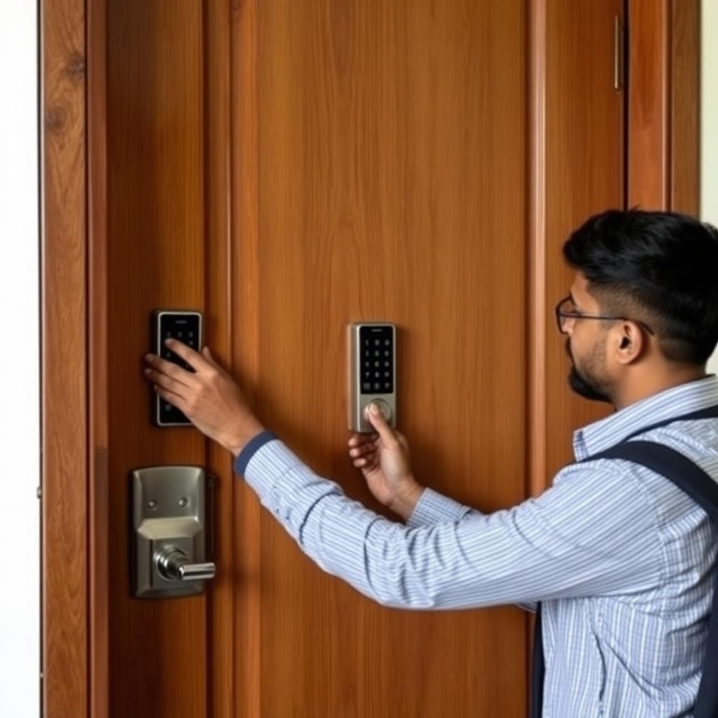 Digital Door Lock Installation service in a Bengaluru home
