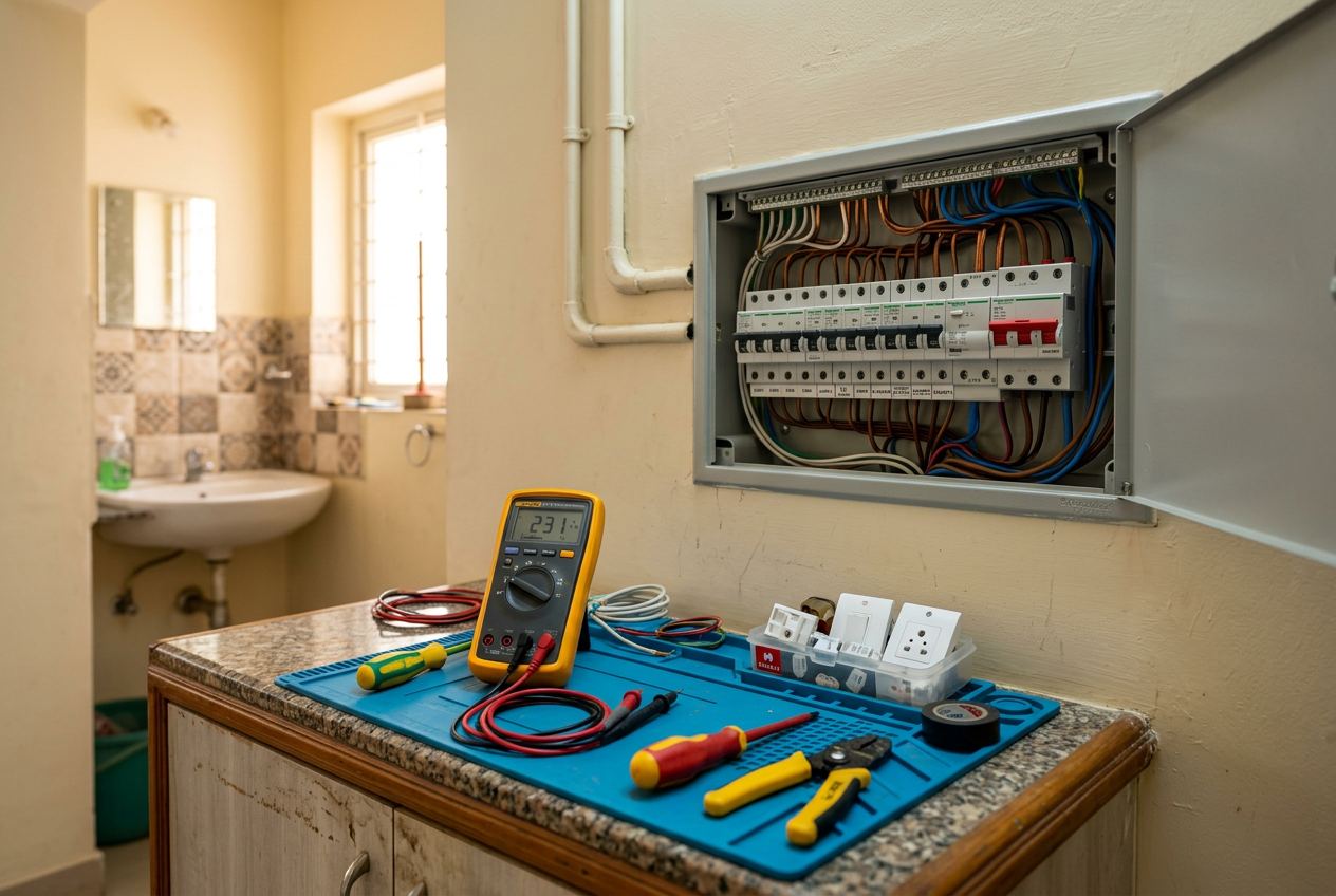 Electrician On Call service in a Bengaluru home