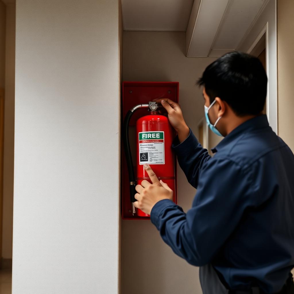 Fire Extinguisher Installation service in a Bengaluru home