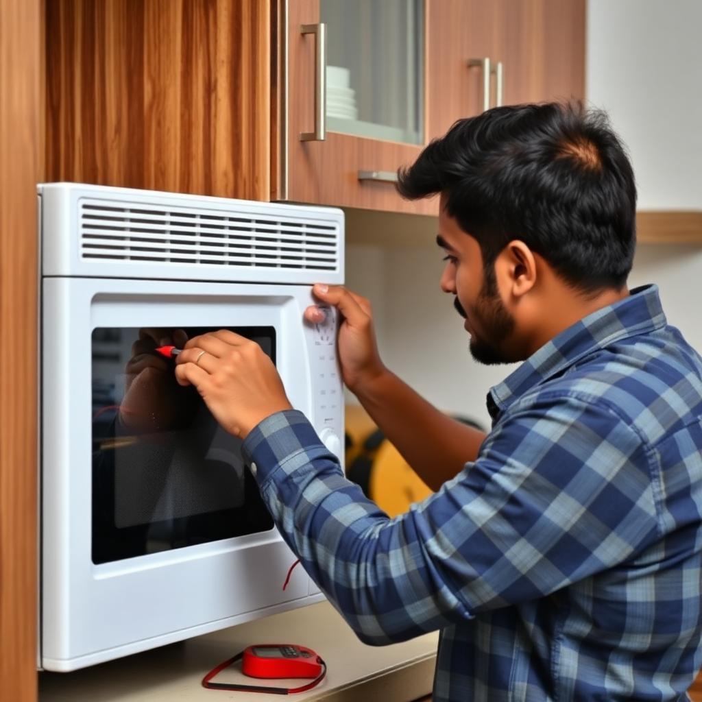 Microwave Oven Repair service in a Bengaluru home