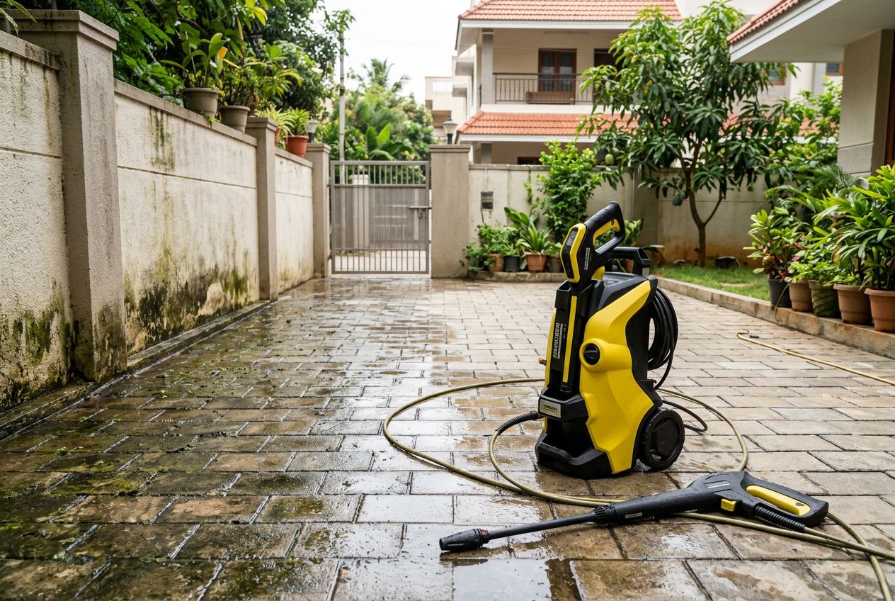 Pressure Washing service in a Bengaluru home