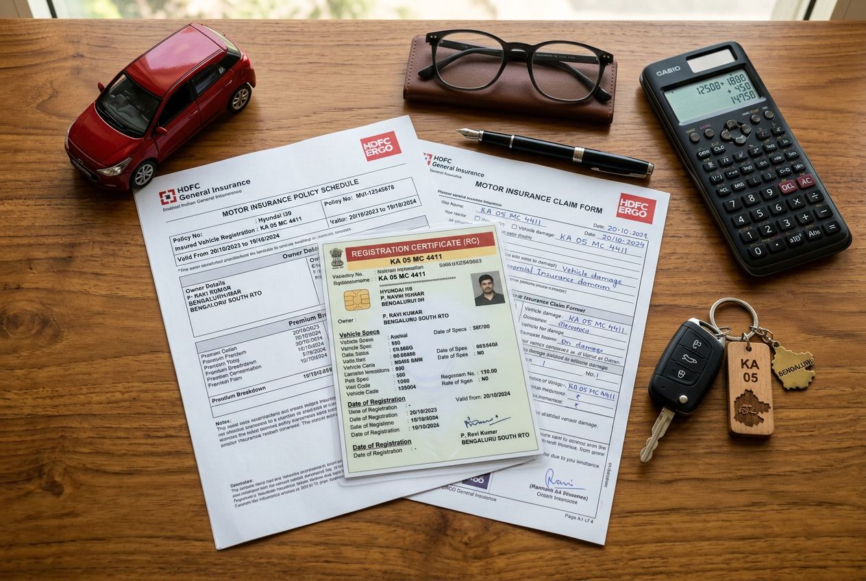 Vehicle Insurance service in a Bengaluru home