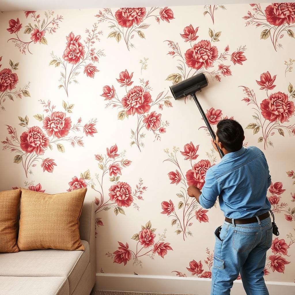 Wallpaper Installation service in a Bengaluru home
