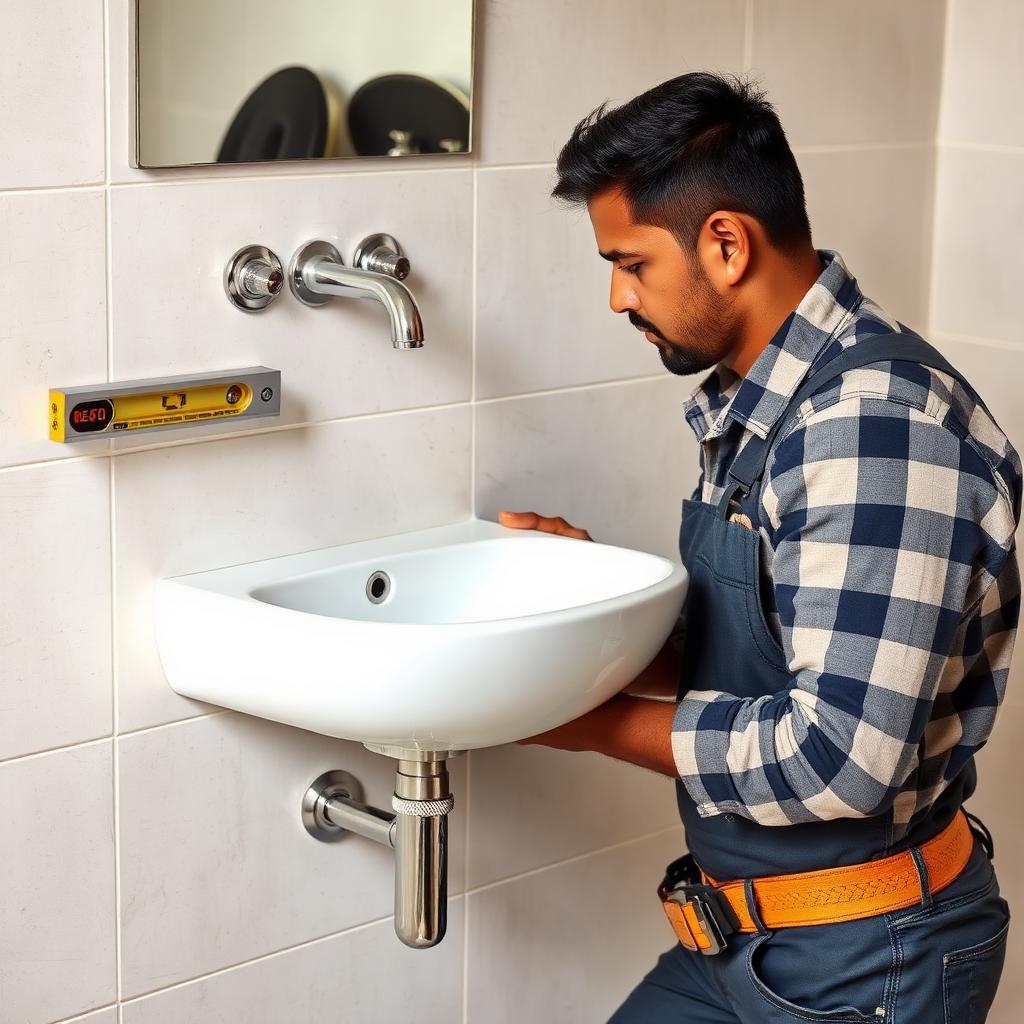 Wash Basin Installation service in a Bengaluru home